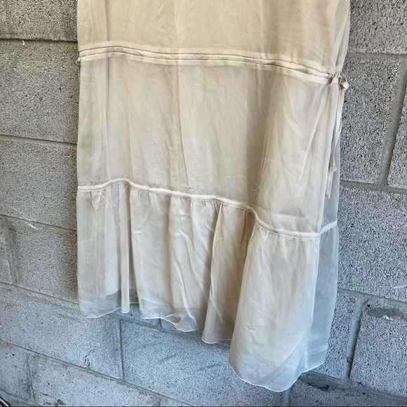 Gap Ivory Tiered Drawstring Dress - Picture 2 of 11